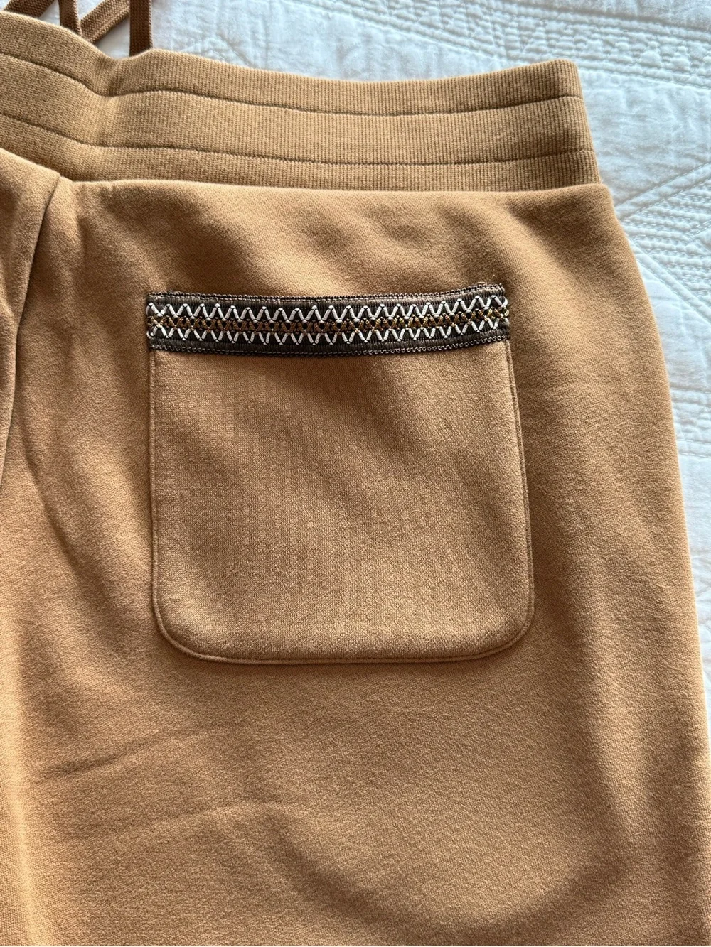 UGG Men's Sweatpants in Caramel with Dark Brown Trim. Worn 1x.  Unisex